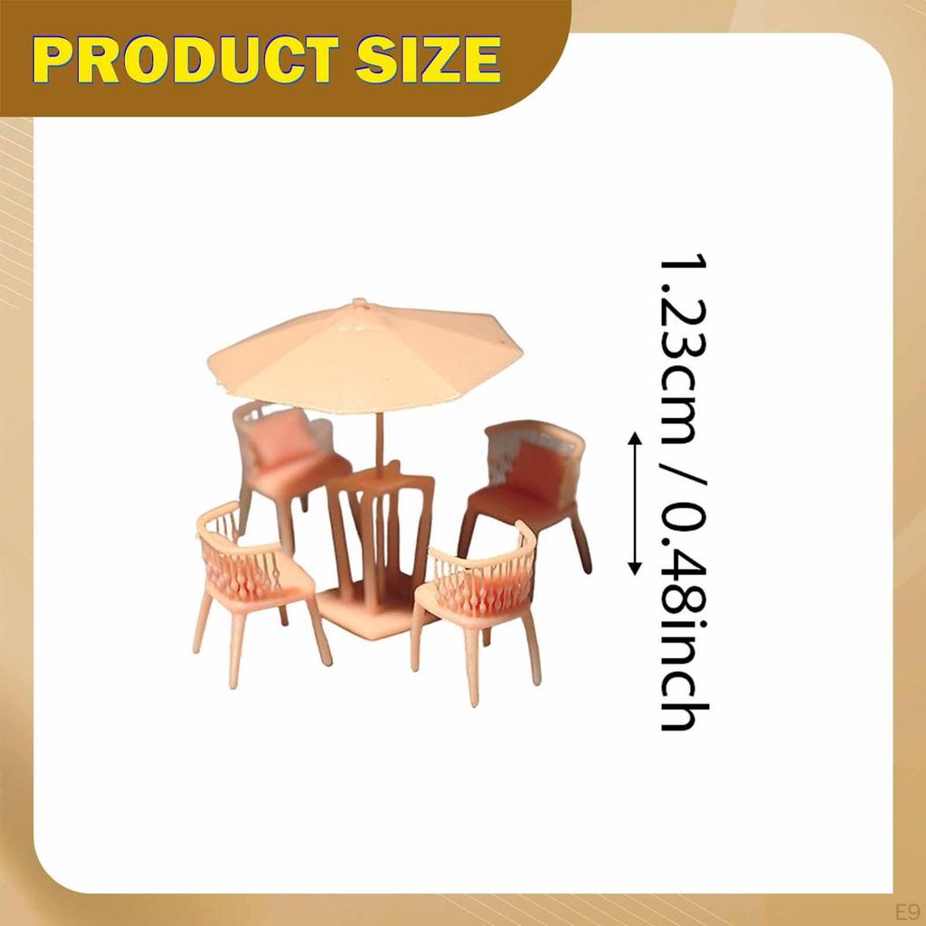1/64 Миниатюрный Набор Стол Стул Мини Модель Мебели Декорация Креативный Крошечный Полимерный Современный Стол
