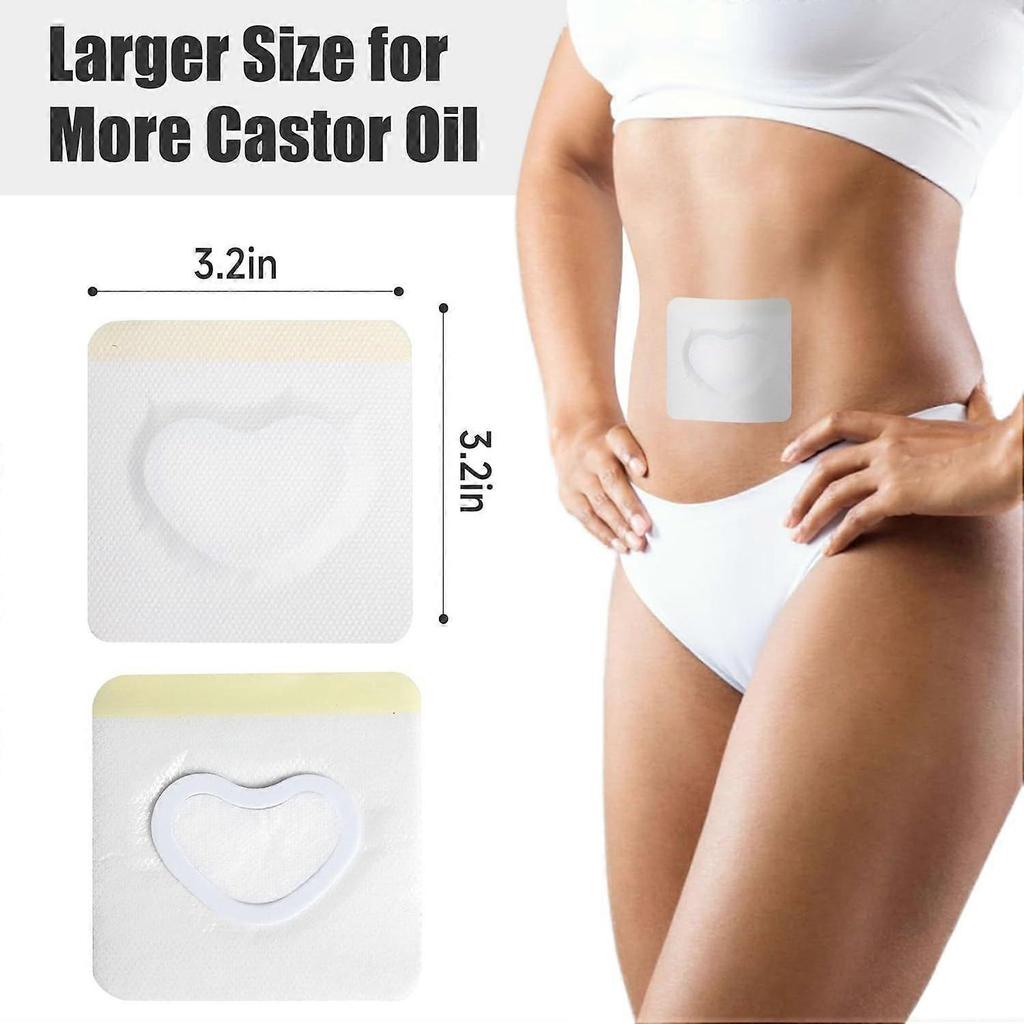 2025 Latest Model 45pcs Castor Oil Patches for Belly Button, Castor Oil Pack