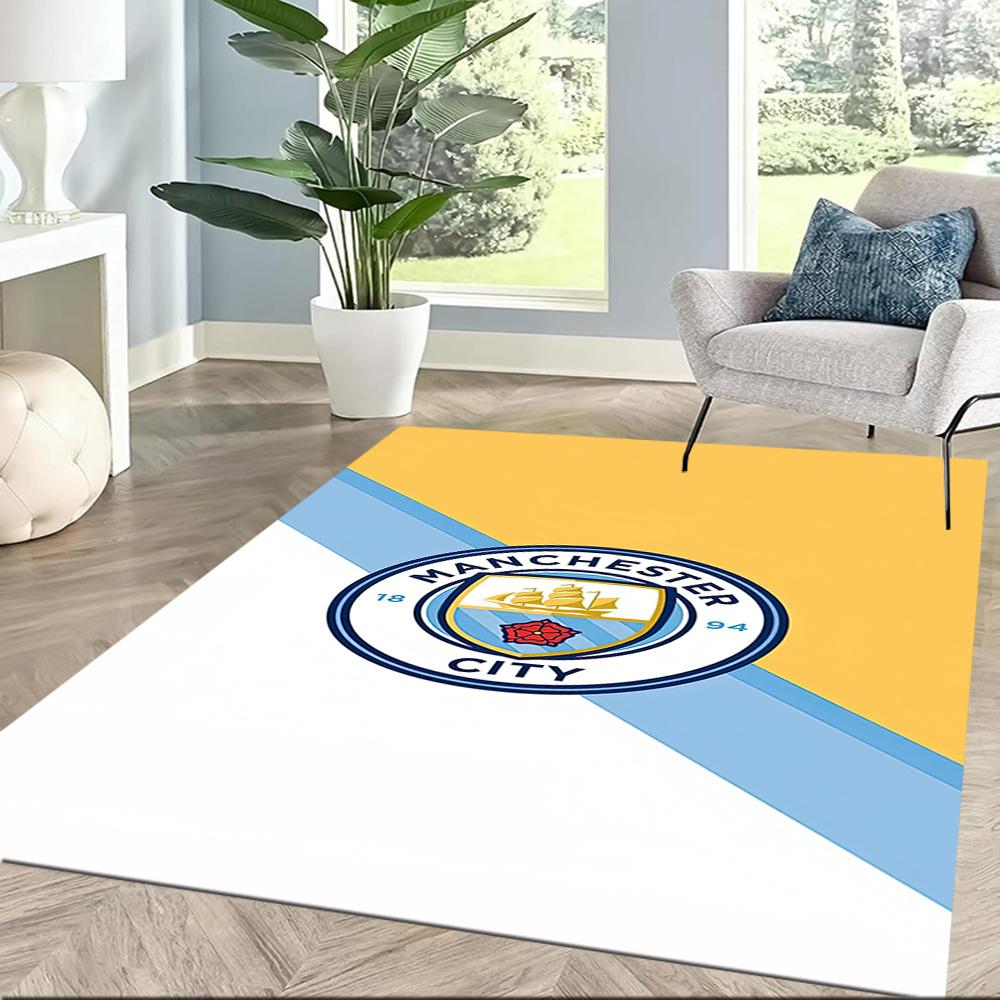 Manchester City Floor Rug Office Rug Perfect For Playrooms Foyer Living Rooms Dormitory Antislip Rug Decorate Offices
