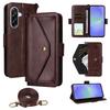 For Samsung Galaxy A55 5G Leather Case Magnetic Closure Wallet Stand Phone Cover with Crossbody Strap