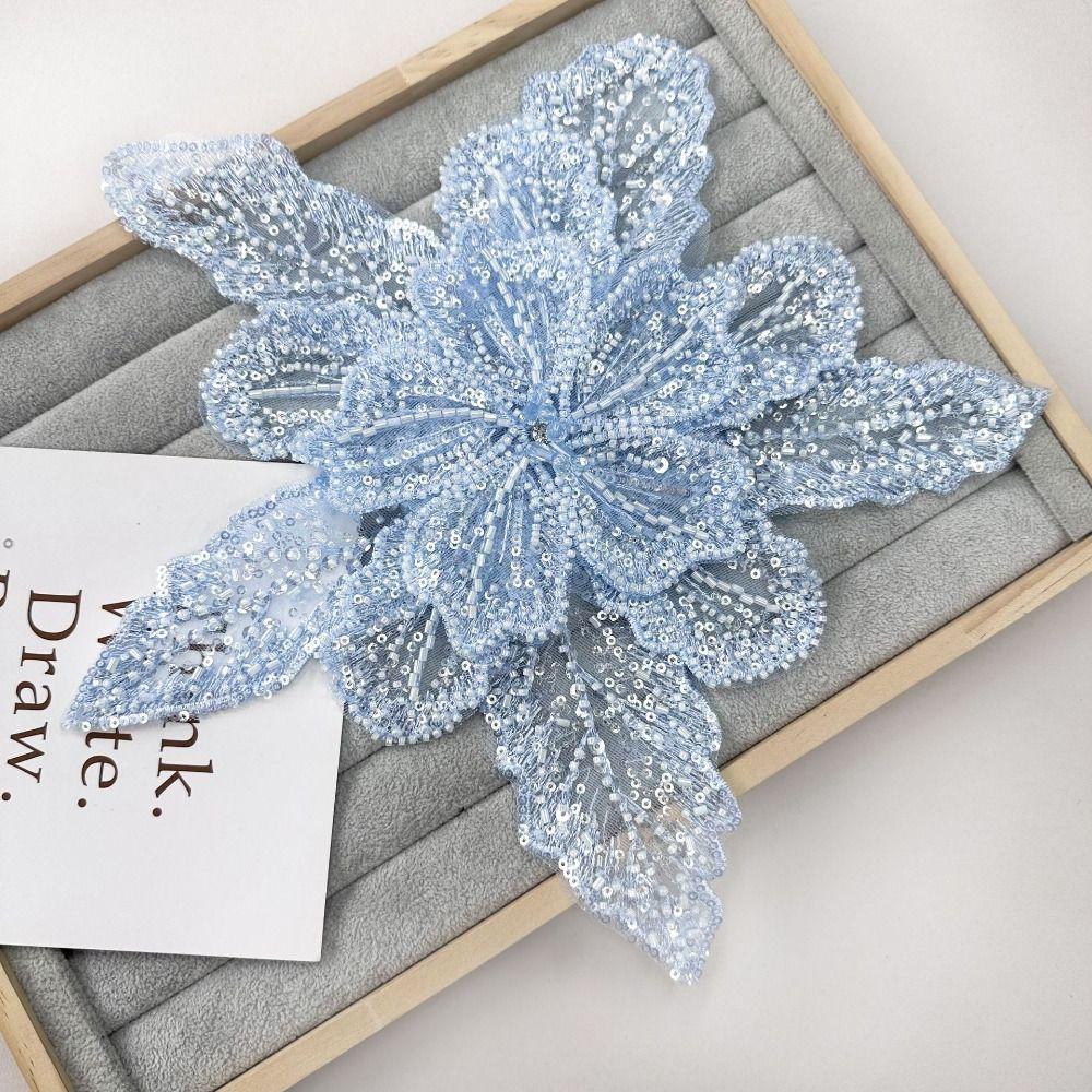 Блестящий Цветок Многослойные Аппликации Брошь для Одежды Аппликация для Одежды Нашивки для Одежды Женщины