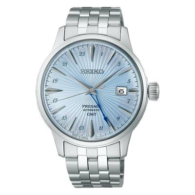 Мужские часы Seiko Presage Cocktail Time GMT SARY241 серебристые