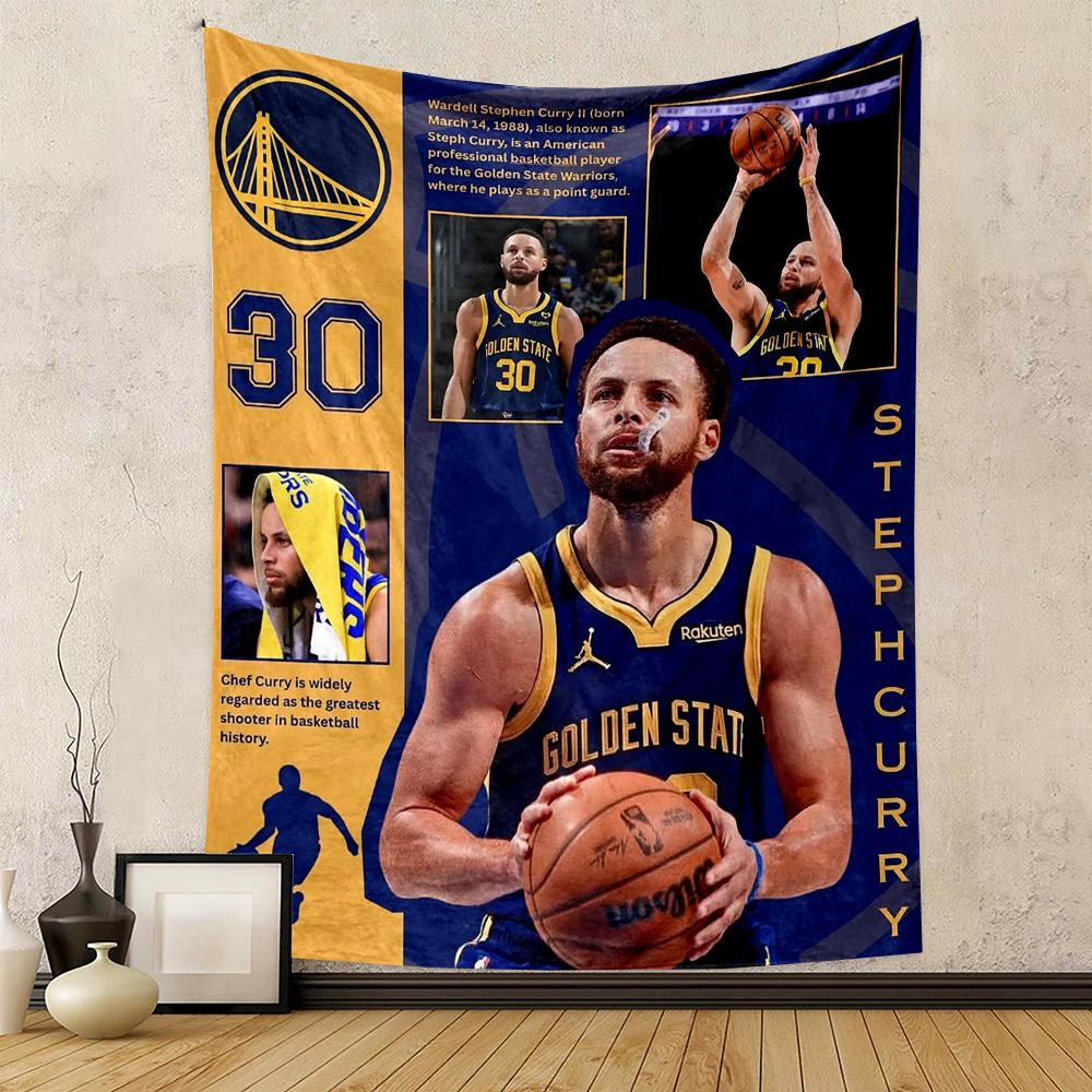 Узорный гобелен с узором Stephen Curry команды Golden State Warriors для спальни и гостиной, домашний декор.