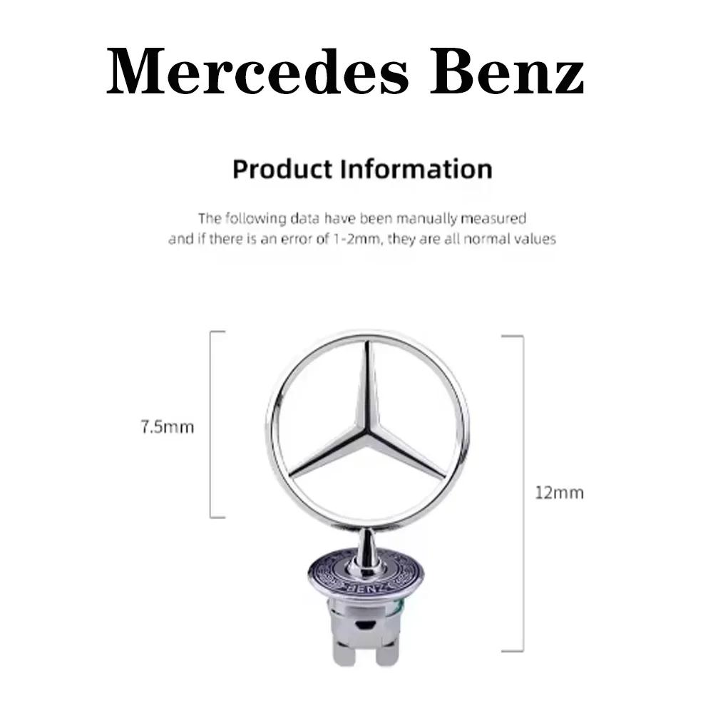 Новый C200 E200 Для Mercedes Benz 1 шт. 44 мм 3D Металл Синий Хром Звезда Капот Значок Логотип для Mercedes Benz W202 W203 W