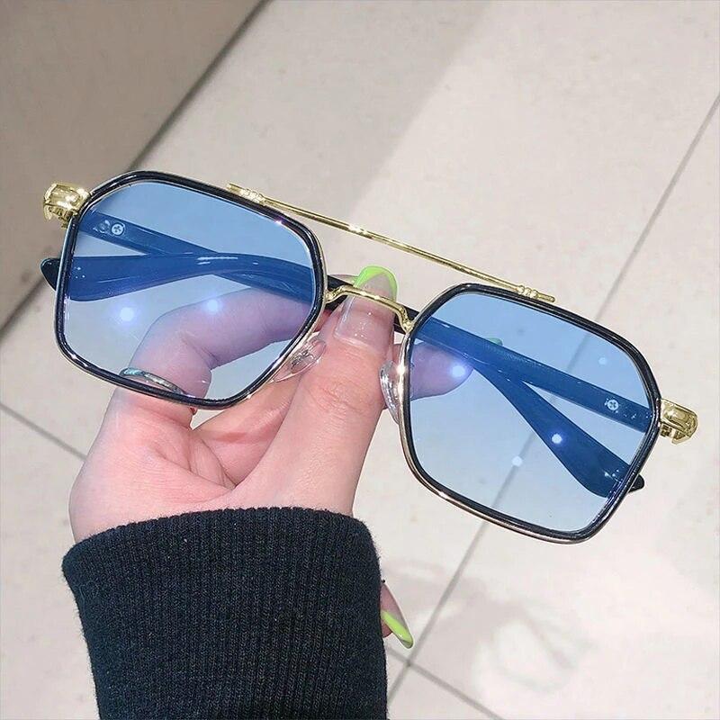 Модные двухлучевые фотохромные очки для близорукости, винтажные очки с блокировкой синего света, женские и мужские солнцезащитные очки для близорукости