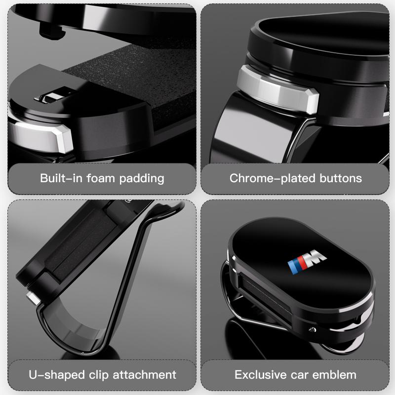 2026New Car Interior Sunshade Glasses Clip Storage Auto Glasses Holder Valve Cap For BMW X1 X2 X3 X5 X4 X6 X7 iX3 F20 F10 F07 E7