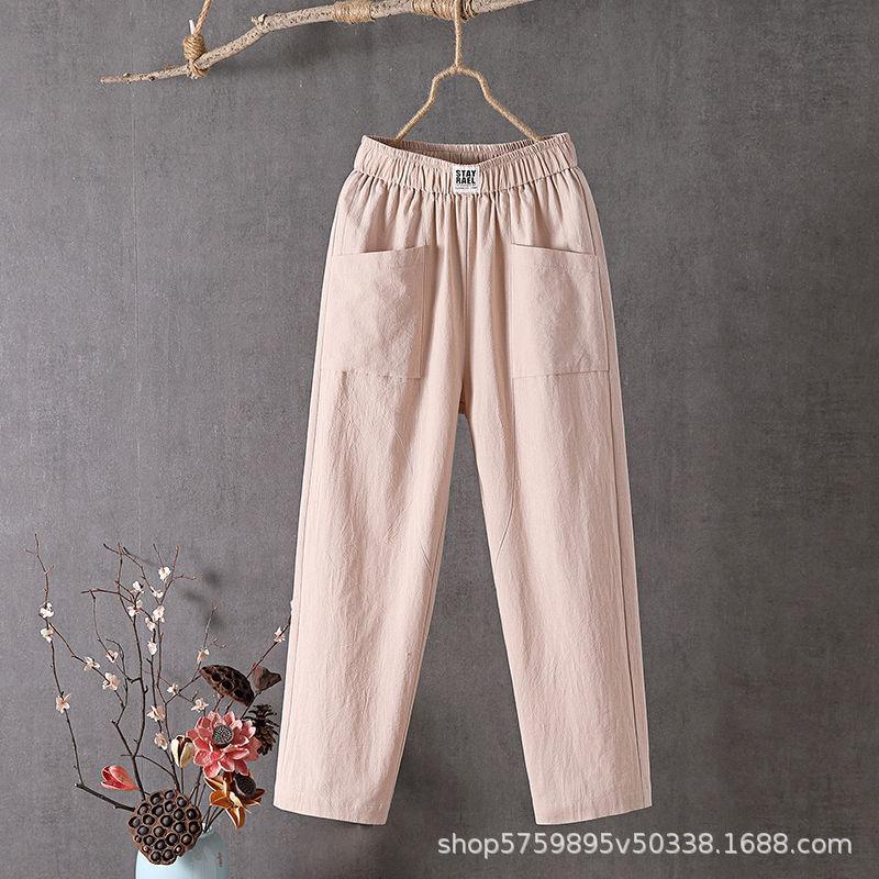 Женские повседневные брюки, свободные и утягивающие брюки прямого покроя, летние тонкие брюки-харен