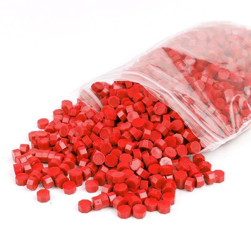 Pearlescent Iridescent Sealing Wax Stamp Set with Octagonal Wax Granules