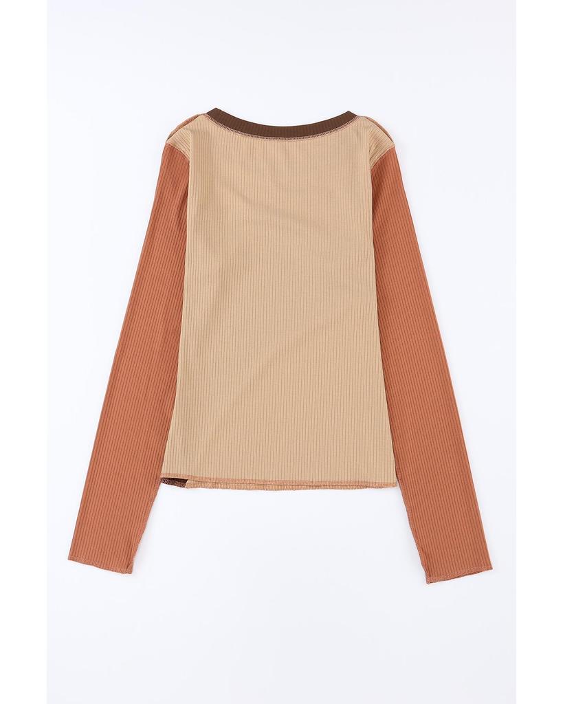 Azura Exchange Топ из трикотажного полотна в рубчик с цветными блоками