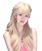 MILANA Long Straight Full Cosplay Small Everyday Gift Box Included Wig, Semi-Long, Wig, Wig, Face, Cute, Natural, Heat-Resistant, Use, Net, (Gold)