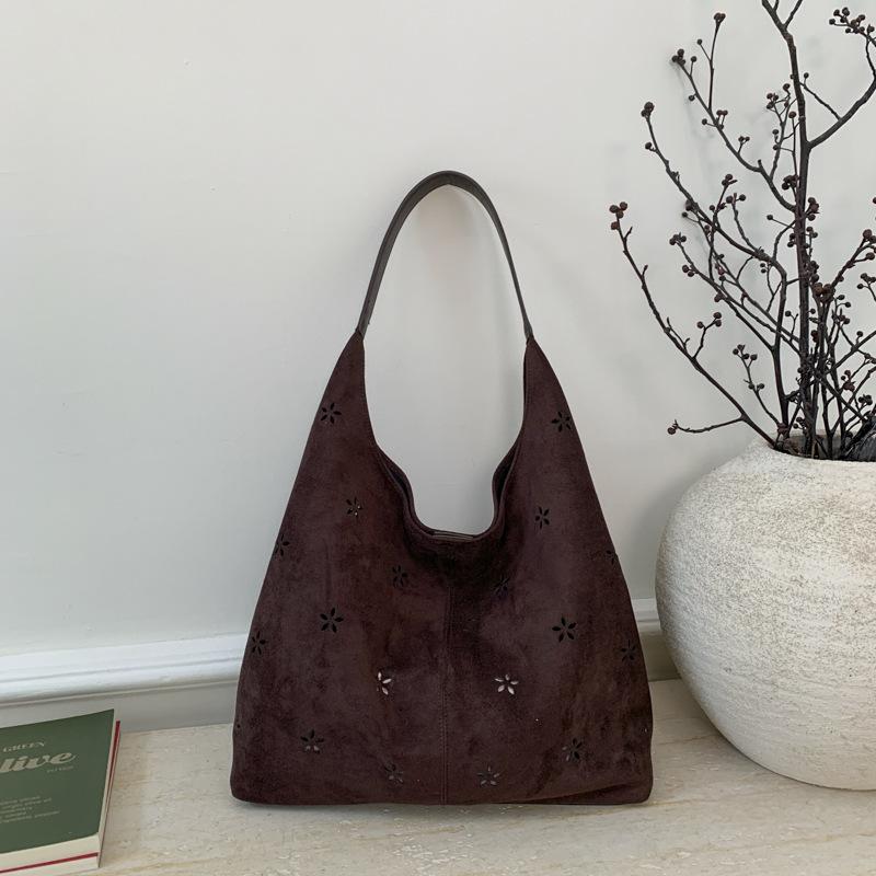 Suede Bag Women's Large Capacity Autumn and Winter Casual Shoulder Mother and Child Bag Retro Tote Bag