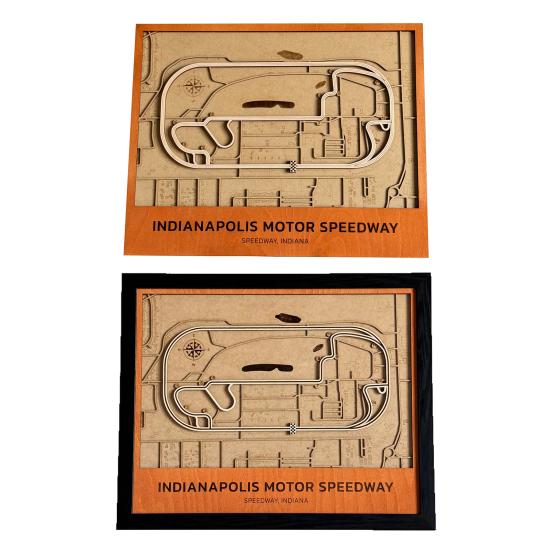 Компоновка трассы Motor Speedway 3D из дерева, орнамент для трассы Indianapolis Speedway, настенное искусство для домашнего офиса, любителей гонок