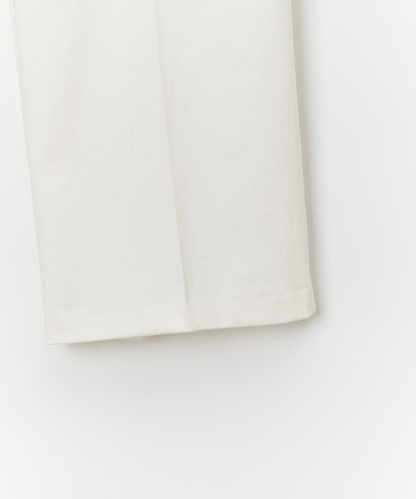 JBYRARA Double Rib Wide Fit Cotton Pants_White