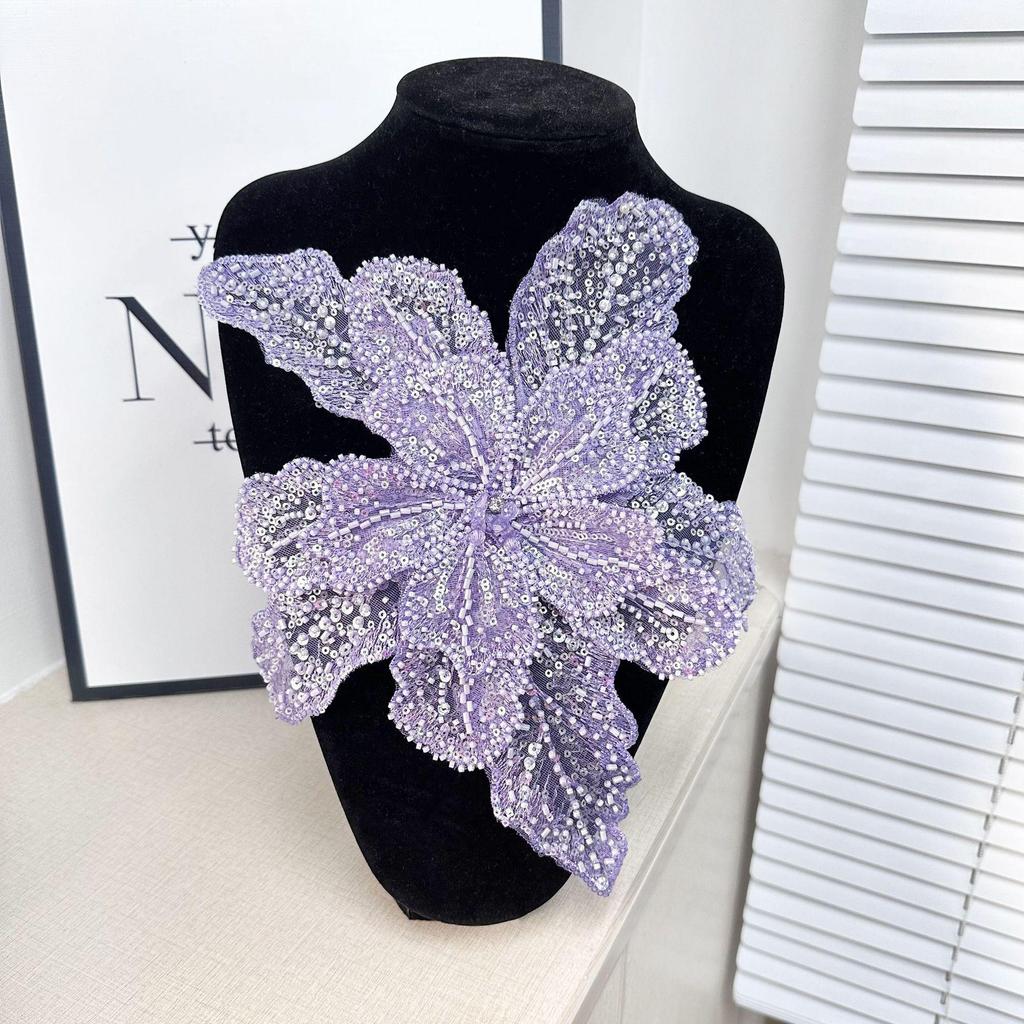 "Белая многослойная галстук-бабочка с пайетками, с аксессуарами для юбки и декоративной корсажной бусиной"