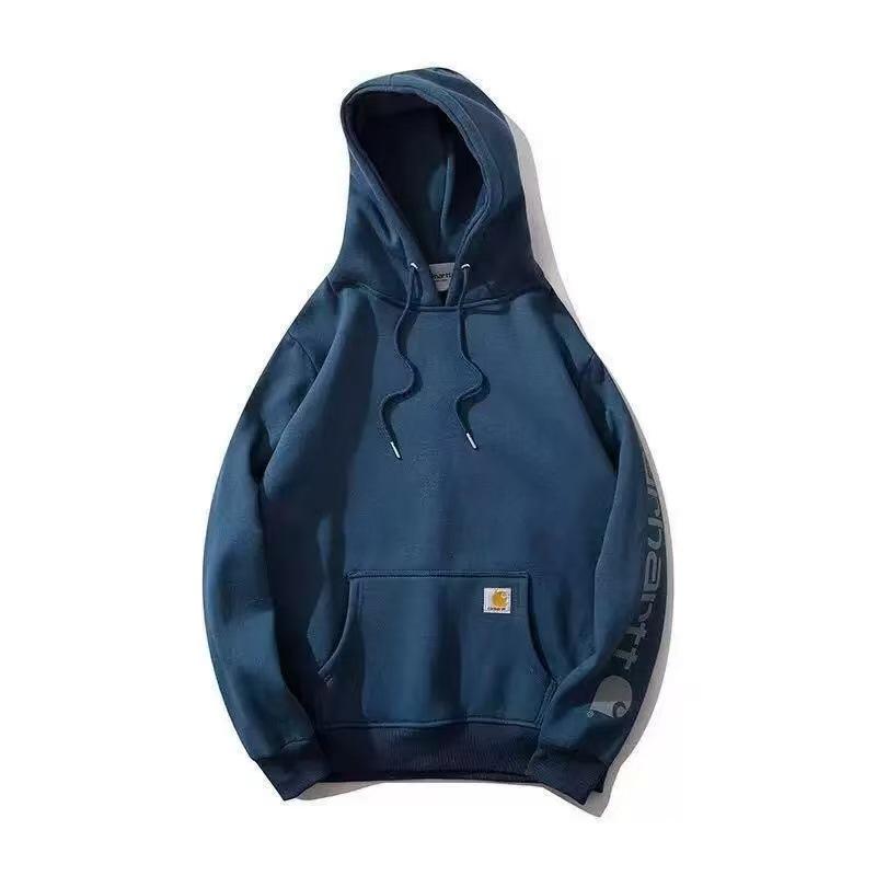 Унисекс Модный Худи Carhartt с Плюшевой Подкладкой Свитшот-Пуловер для Мужчин и Женщин