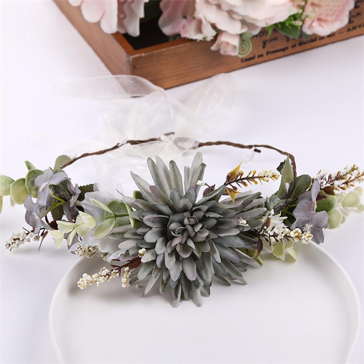 Bohemia Style Floral Crown Party Wedding Head Wreaths Hair Bands Artificial Flower Garland Headband for Festival