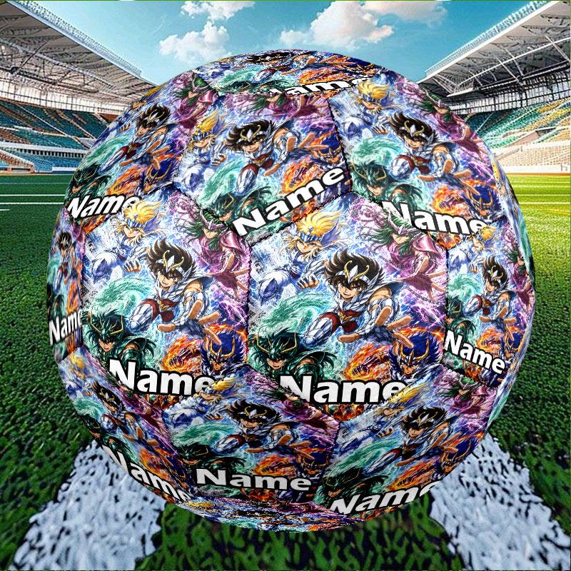 Custom Name Personalized Saint Seiya Print Size 5 Soccer Ball Training & Match Football, for Team, Kicking, Gift for Football Enthusiasts