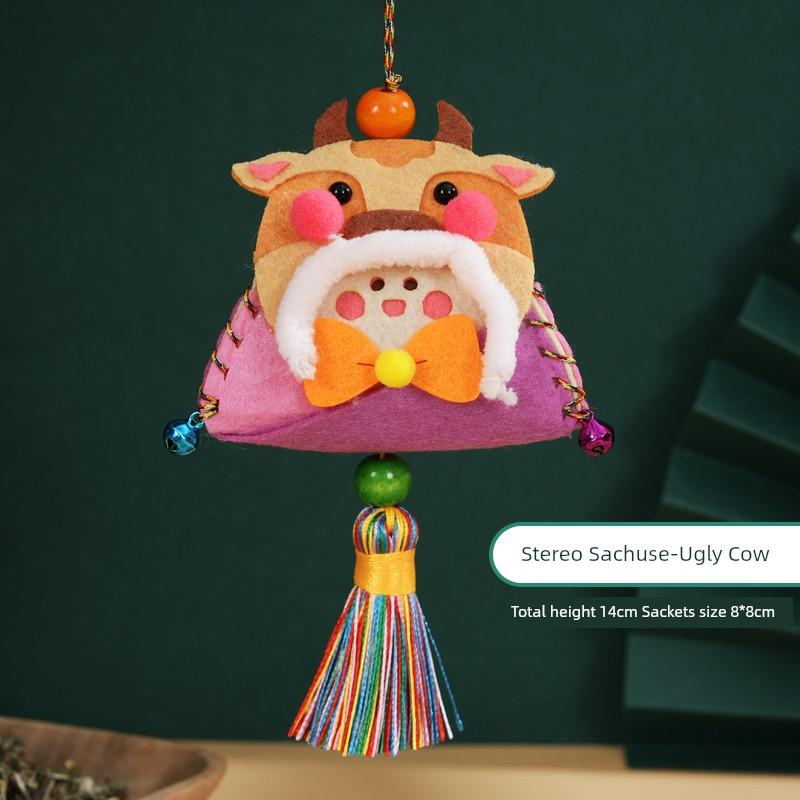 Dragon Boat Festival Handmade DIY Material Package Perfume Bag Zongzi Zodiac Sachet Argy Wormwood Mosquito Repellent Chinese Herbal Medicine Bag