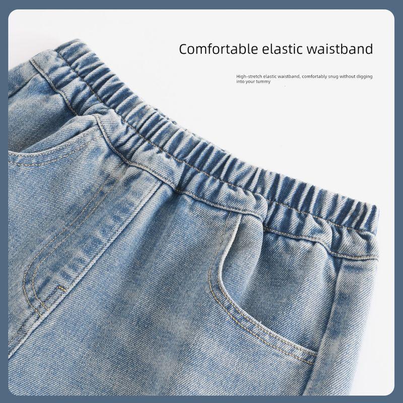 Hello Kitty Girls' Jeans Spring and Autumn 2026 New Style Children's Pants Fashionable Trendy Children's Clothing Spring Wear