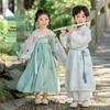 Children's Bamboo Rabbit Hanfu Princess Dress - Autumn Tang Suit Costume