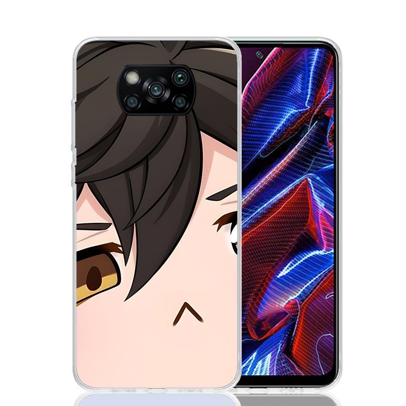 Genshin Impact Cartoon Face Phone Case For Xiaomi Poco F7 Ultra X7 X6 Pro X5 Redmi 15 15C 13 13C 12 12C 10 10A 10C 9 9A 9C 9T Sh