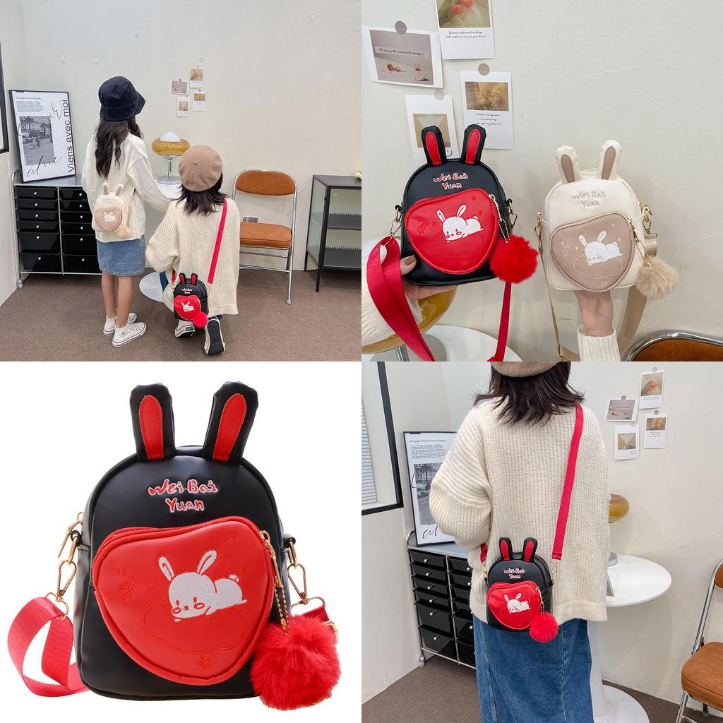 Adorable Kids Mini Shoulder Bag Cute Cartoon Bear Embroidery Perfect For Boys And Girls