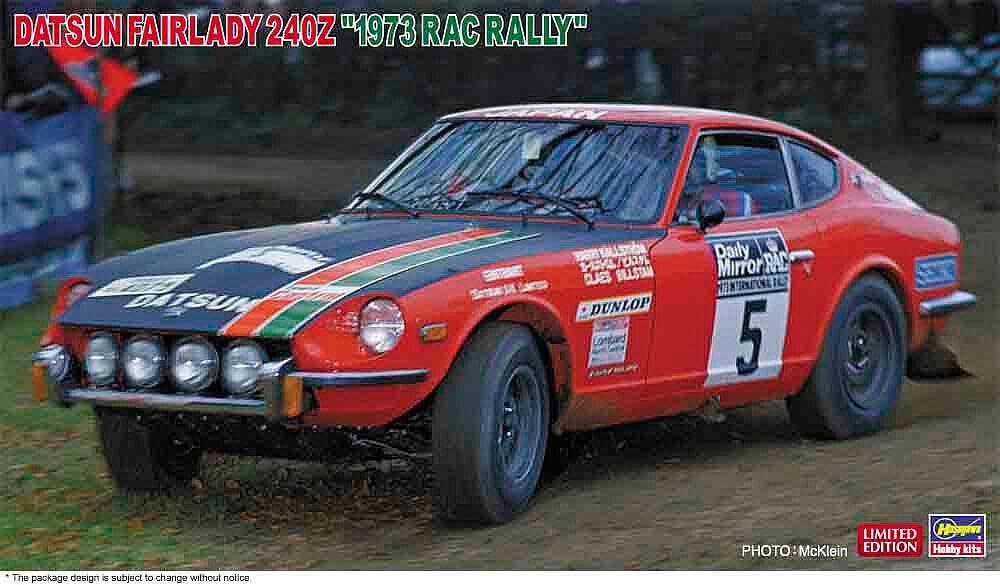 Hasegawa Datsun Fairlady 240Z 1973 RAC Rally Plastic Model Kit 20555 1/24