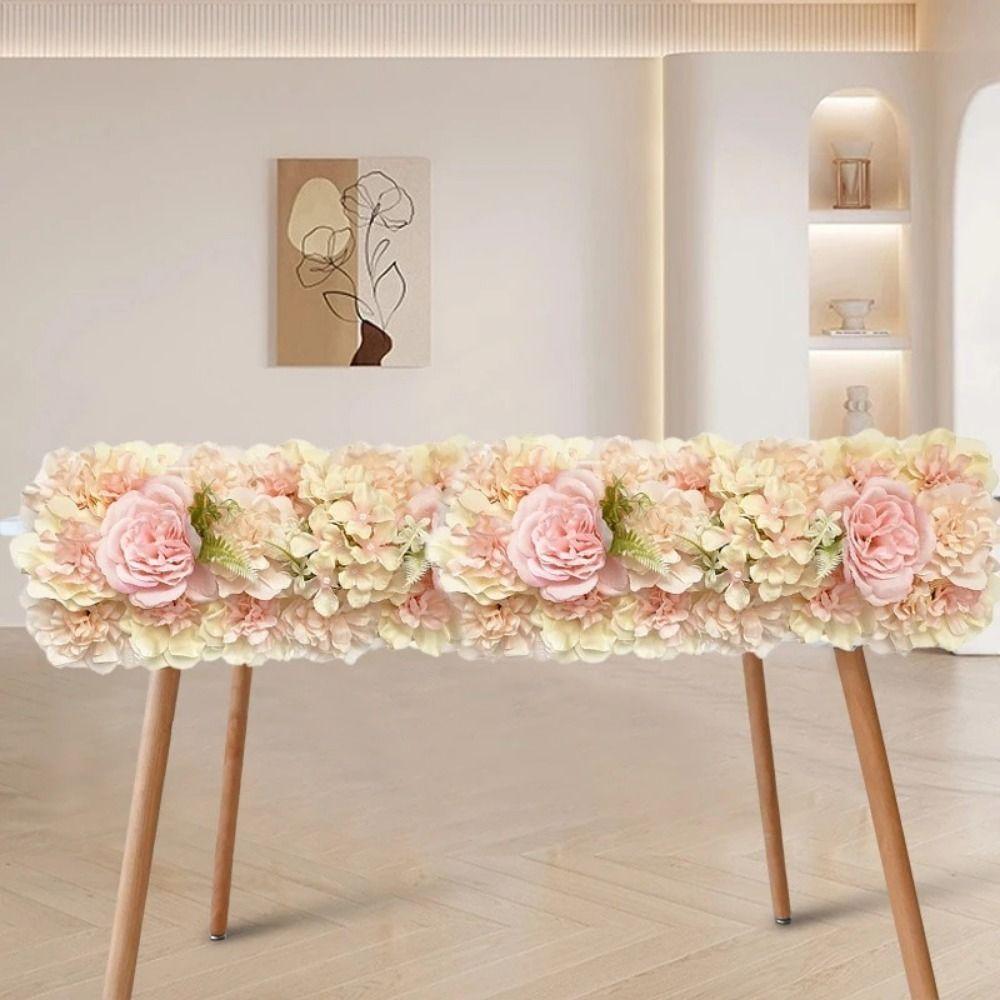 3D Artificial Flower Wall Panel DIY Arched Door Flower Row Wedding Road Lead  Garlands Accessories