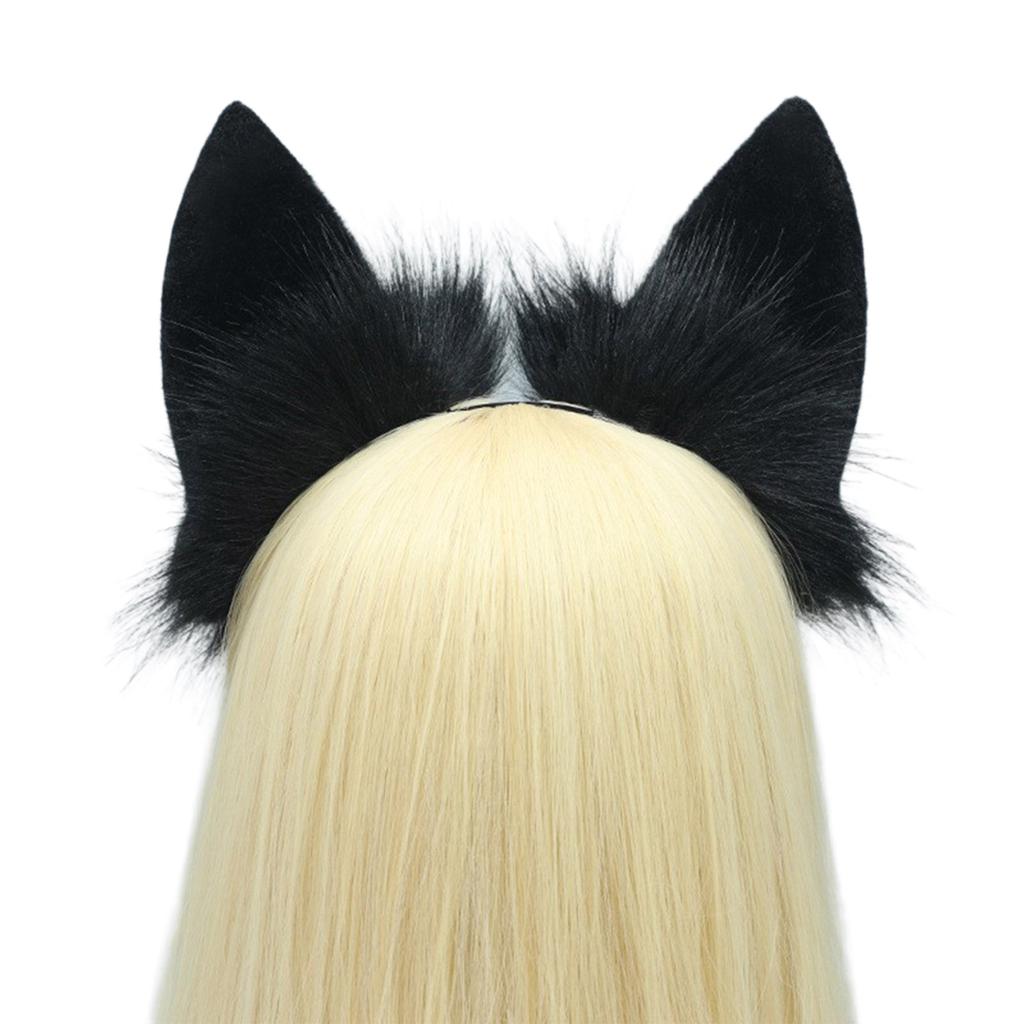 Lolita Style Hairhoop Fox Ear Hairband Bendable Ear Headband Costume Hairhoop Female Theme Party Subculture Headwear