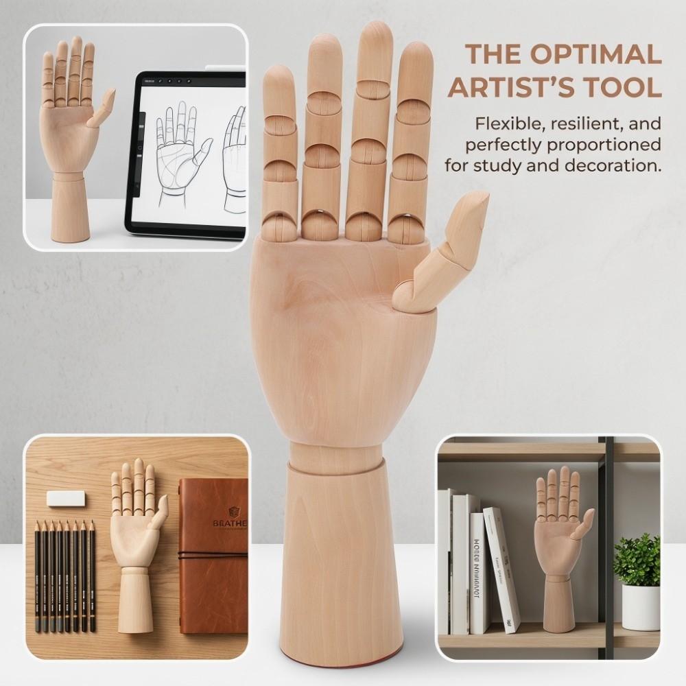 Wooden material Articulated Sketch Hand Mannequin Sketch learning practice