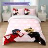 Miraculous Ladybug Print 3Pcs Duvet Cover Set 1 Duvet Cover and 2 Pillowcases Soft Bed Linen For Household Bedroom