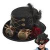 Шляпы в стиле Стимпанк Головные уборы в стиле Стимпанк С Дизайном Очков Регулируемые Головные уборы Для Наряда Костюма Фестивали Ренессанса Цирк Косплей