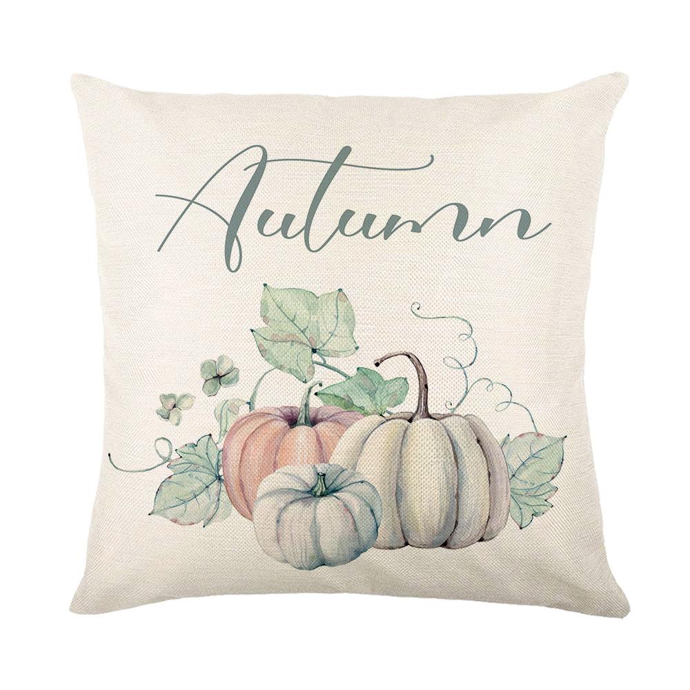 Autumn Pumpkin Pillow Cover Home Sofa Printed Cushion Cover Living Room Pillow Cover