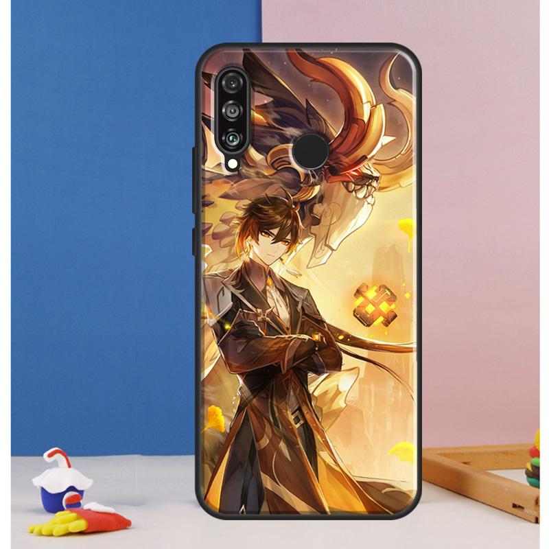 Чжун Ли Genshin Impact Чехол Для Huawei Nova 10 9 SE 8i 11i 12i 12s Y60 Y61 Y70 Y90 Y72 Y73 Y91 P60 Pro P30 P40 Lite