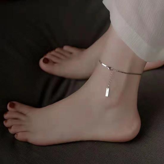 Простой женский ножной браслет, регулируемая длина, цепочка для ног, кулон, браслет для ног, стильный ювелирный подарок