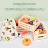 Детская деревянная кухня, игрушки для приготовления десертов, ролевые игры, Монтессори, фрукты, овощи, морепродукты, набор игрушек с имитацией еды для девочек