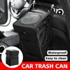 Waterproof Car Trash Can Bin Auto Car Accessories Organizer Garbage Dump For Trash Can Cars Storage Pockets Closeable Portable