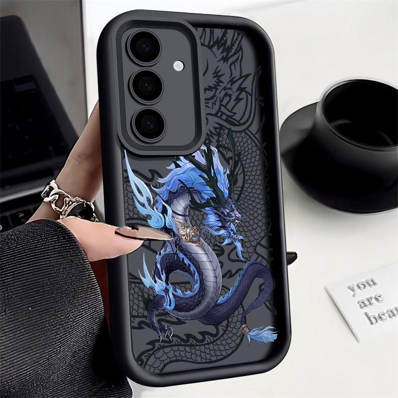 Модный Чехол-Броня 'Бог Дракон' Для Samsung S26 S25 S24 S23 S21 S20 Ultra Для Galaxy S25 S24 FE S26 Plus Мягкий Силиконовый Чехол Funda