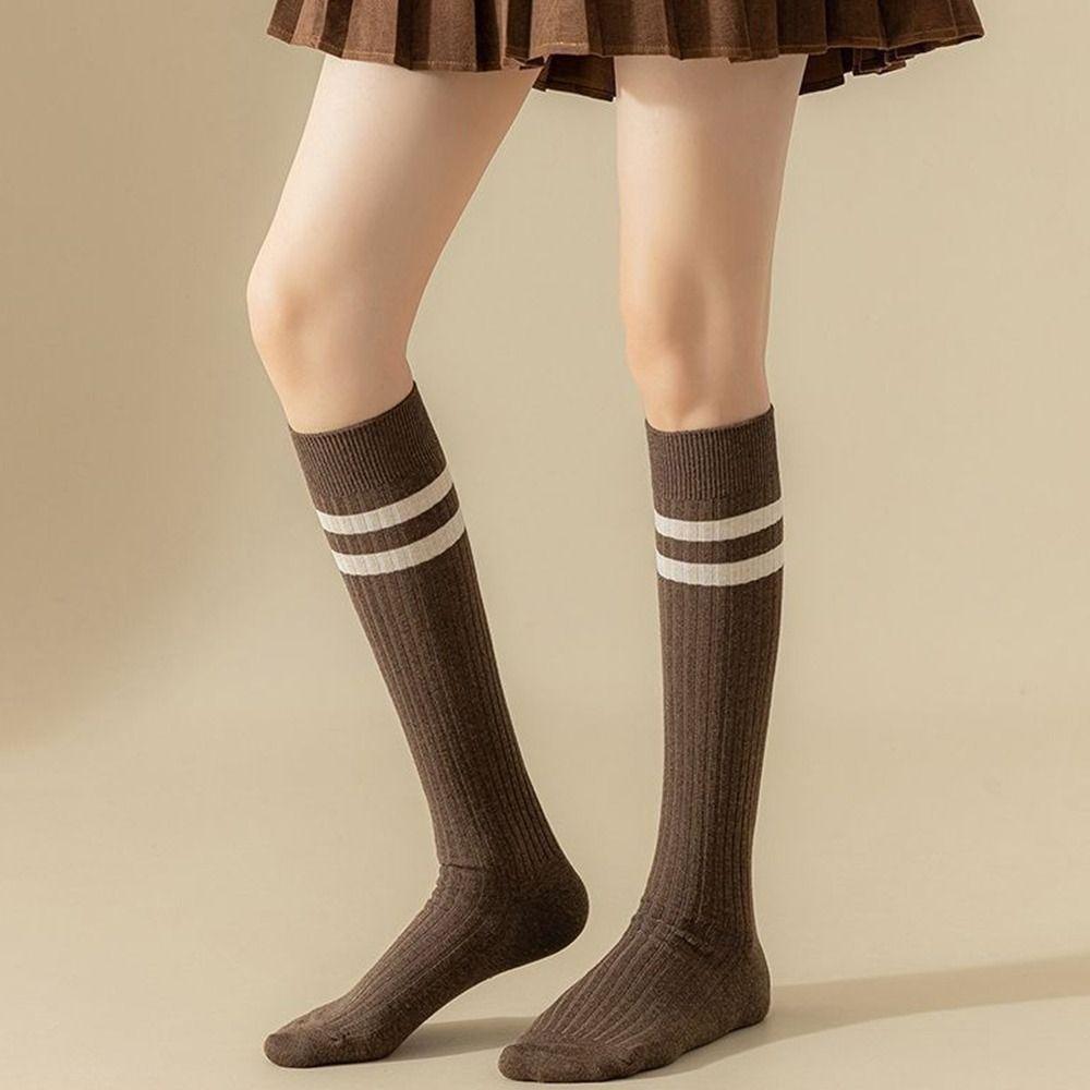 Knitted Cotton Socks Solid Color Stockings New Fashion Women Socks