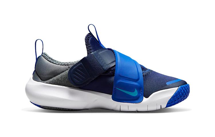 Nike Flex Advance Износостойкие Дышащие Низкие Детские Беговые Кроссовки Серый Синий Дети Возрастом 3 7 Лет CZ0186-403