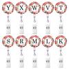 English Letter Badge Reels Name Initial Badge Reels Doctor Nurse Staff Chest Pocket Work Card ID/IC Card Holder
