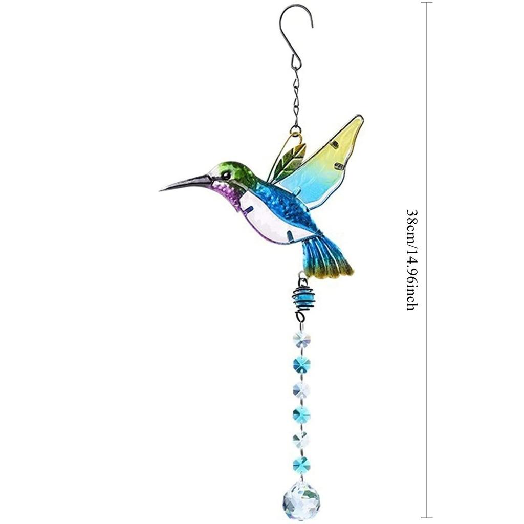 Crystal Suncatchers for Windows - Hummingbird Crystal Ball Prisms Hanging Crystals Ornament for Home Garden Office Wedding Christmas Decoration