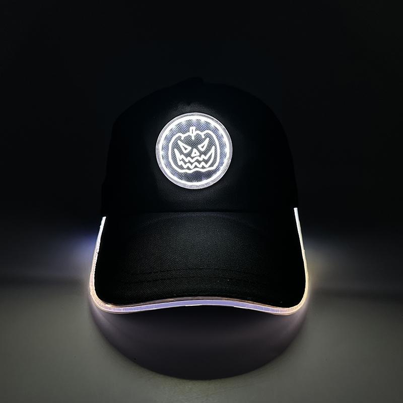 Fluorescent LED Fiber Optic Hat Neon Glowing Baseball Cap Dance Bar Party Supplies Hiphop Rap Hat Club Props Costume