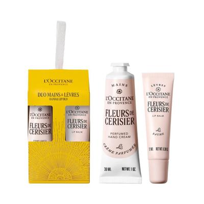 Loccitane Праздничный набор 2025: Вишневый цвет для рук и губ