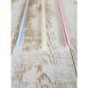 Yamato Bussan Straws, White, Pink, and Blue, 21cm, Bendable Colored Straws, Poly Bag, Commercial Use, 500 Straws