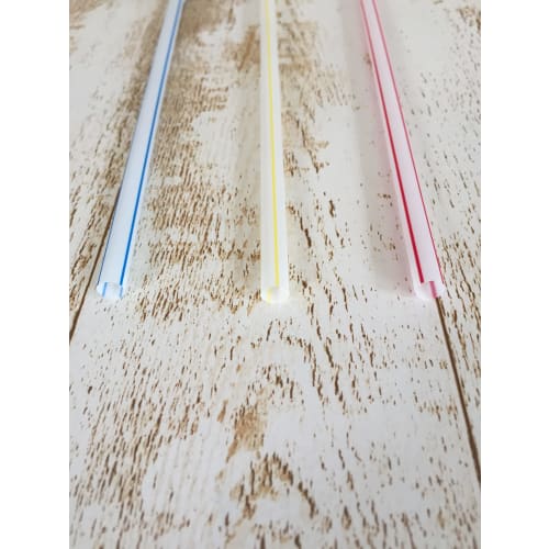 Yamato Bussan Straws, White, Pink, and Blue, 21cm, Bendable Colored Straws, Poly Bag, Commercial Use, 500 Straws