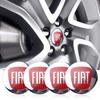 GGBFQ1 4PCS 56MM Car Wheel Center Hub Cap Rim Sticker Scorpion Decal Accessories For Fiat 500 Abarth Uno 600 Cross Fiorino Grande Panda