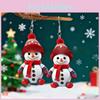 With Snowman Earrings Silver Posts And Cartoon Characters For Dressing Holiday