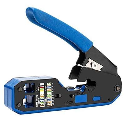 Набор инструментов для обжима RJ45, CAT5 CAT5e CAT6 Ethernet Crimper Модульный инструмент для зачистки кабеля передачи данных для стандартных разъемов RJ11/RJ12 и RJ45