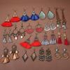 Handmade Retro Bohemian Ethnic Tassel Earrings for Women, Long Thai Style
